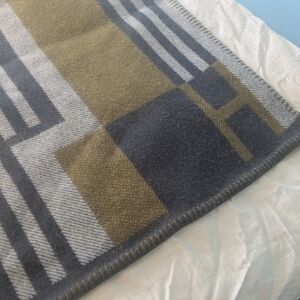 Hermes Wool Blanket in Olive and Navy